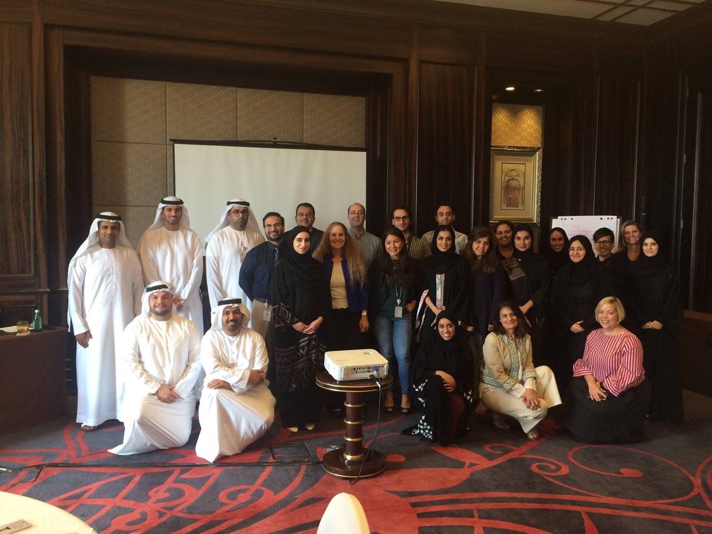 Terry with participants of a foresight methodology training class in Abu Dhabi.